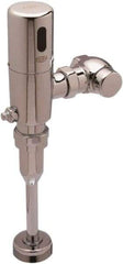 Zurn - 3/4" Spud Coupling, 1" Pipe, Urinal Automatic Flush Valve - Single Flush, 0.125 Gal per Flush, Chrome Cover, Powered by 4 AA Batteries - Americas Industrial Supply