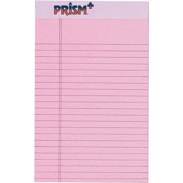 TOPS - 50 Sheet, 5 x 8", Narrow Legal Pad - Pastel Pink - Americas Industrial Supply