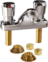 Zurn - Integral, Metering Faucet, Chrome Plated Deck Mount, Lavatory Metering Faucet - Push Button Handle - Americas Industrial Supply