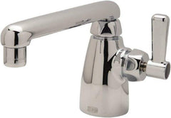 Zurn - Swing Spout/Nozzle, Two Handle, Chrome Plated Single Hole Mount, Laboratory Faucet - Lever Handle - Americas Industrial Supply