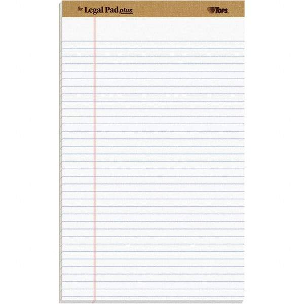 TOPS - 50 Sheet, 8-1/2 x 14", Legal/Wide (Style) Legal Pad - White - Americas Industrial Supply