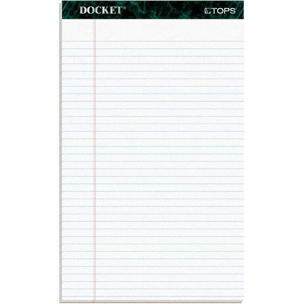 TOPS - 50 Sheet, 8-1/2 x 14", Legal/Wide (Style) Writing Pad - White - Americas Industrial Supply