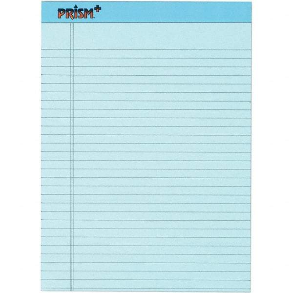 TOPS - 50 Sheet, 8-1/2 x 11-3/4", Legal/Wide (Style) Legal Pad - Pastel Blue - Americas Industrial Supply