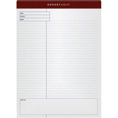 TOPS - 40 Sheet, 8-1/2 x 11-3/4", Legal/Wide (Style) Docket Ruled Pad - White - Americas Industrial Supply