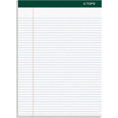 TOPS - 100 Sheet, 8-1/2 x 11-3/4", Narrow Docket Ruled Pad - White - Americas Industrial Supply