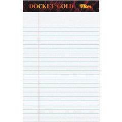 TOPS - 50 Sheet, 6 x 8", Narrow Writing Pad - White - Americas Industrial Supply