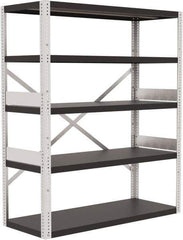 Valley Craft - 4 Shelf Starter Open Steel Shelving - 10,000 Lb Capacity, 60" Wide x 72" High x 24" Deep, Gray - Americas Industrial Supply