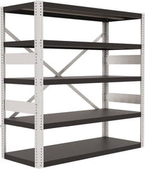 Valley Craft - 4 Shelf Starter Open Steel Shelving - 10,000 Lb Capacity, 60" Wide x 60" High x 24" Deep, Gray - Americas Industrial Supply