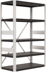 Valley Craft - 4 Shelf Starter Open Steel Shelving - 10,000 Lb Capacity, 48" Wide x 72" High x 24" Deep, Gray - Americas Industrial Supply