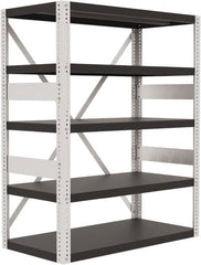 Valley Craft - 4 Shelf Starter Open Steel Shelving - 10,000 Lb Capacity, 48" Wide x 60" High x 24" Deep, Gray - Americas Industrial Supply