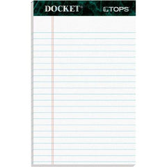 TOPS - 50 Sheet, 5 x 8", Legal/Wide (Style) Perforated Style Ruled Pads - White - Americas Industrial Supply