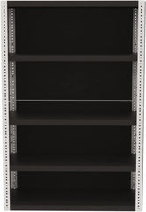 Valley Craft - 4 Shelves, 10,000 Lb Capacity, Enclosed Shelving - 48" Wide x 24" Deep x 72" High, Gray - Americas Industrial Supply
