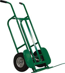 Valley Craft - 1,000 Lb Capacity 48" OAH Hand Truck - Dual Handle, Steel, Pneumatic Wheels - Americas Industrial Supply