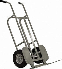Valley Craft - 1,000 Lb Capacity 48" OAH Hand Truck - Dual Handle, Aluminum, Pneumatic Wheels - Americas Industrial Supply