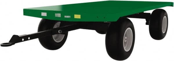 Valley Craft - 6,000 Lb Capacity Steel Quad Steer Trailer System - Steel Deck, 48" OAW, 96" Platform Length x 23-1/2" Platform Height, Pneumatic Casters - Americas Industrial Supply