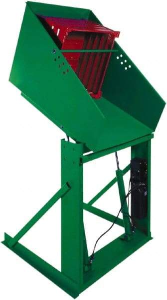 Valley Craft - 4,000 Lb Load Capacity, Steel Box Dumper - 51" Wide x 36" Long x 36" High, Green - Americas Industrial Supply