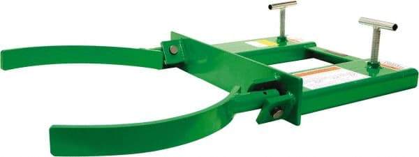 Valley Craft - 800 Lb Load Capacity, 30, 55 & 85 Gal Forklift Drum Handler - Steel Wheels - Americas Industrial Supply