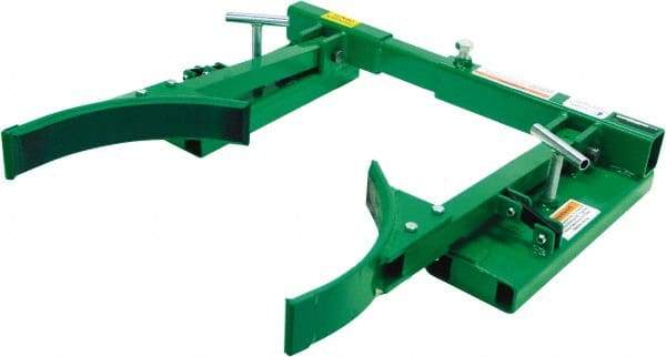 Valley Craft - 1,500 Lb Load Capacity, 30, 55 & 85 Gal Forklift Drum Handler - Steel Wheels - Americas Industrial Supply