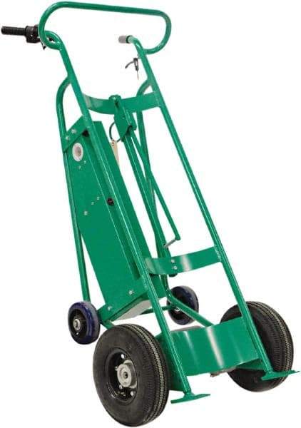 Valley Craft - 800 Lb Capacity 60" OAH Hand Truck - Dual Loop Handle, Steel, Pneumatic Wheels - Americas Industrial Supply