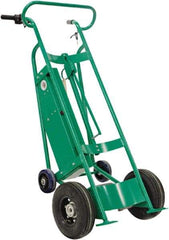 Valley Craft - 800 Lb Capacity 60" OAH Hand Truck - Dual Loop Handle, Steel, Pneumatic Wheels - Americas Industrial Supply