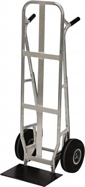 Valley Craft - 600 Lb Capacity 51" OAH Hand Truck - Dual Loop Handle, Aluminum, Pneumatic Wheels - Americas Industrial Supply