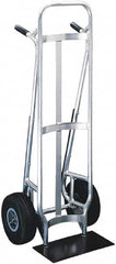 Valley Craft - 600 Lb Capacity 51" OAH Hand Truck - Dual Loop Handle, Aluminum, Pneumatic Wheels - Americas Industrial Supply