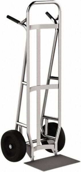 Valley Craft - 600 Lb Capacity 51" OAH Hand Truck - Dual Loop Handle, Aluminum, Pneumatic Wheels - Americas Industrial Supply