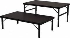 Valley Craft - 48 Wide x 84" Deep x 28" High, Steel Work Table - 14 Gauge Stainless Steel Top, Adjustable Height Legs, Gray - Americas Industrial Supply
