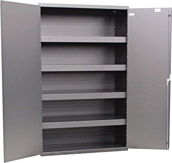 Valley Craft - 4 Shelf Base Storage Cabinet - Steel, 48" Wide x 24" Deep x 72" High, Gray - Americas Industrial Supply