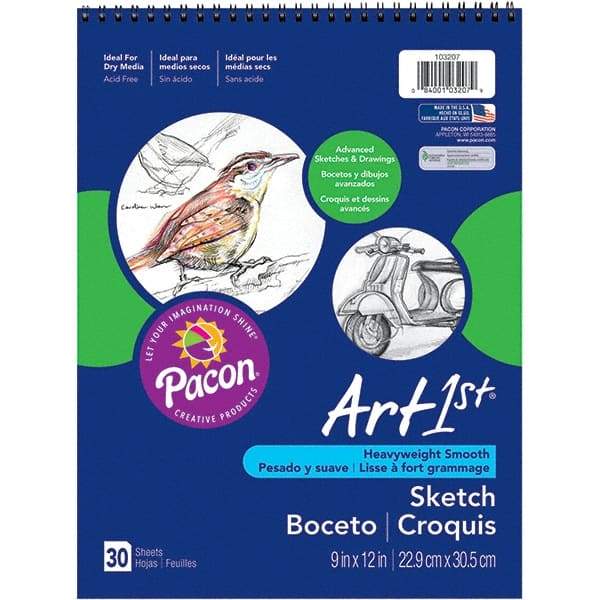 Pacon - 30 Sheet, 9 x 12", Sketch - White - Americas Industrial Supply