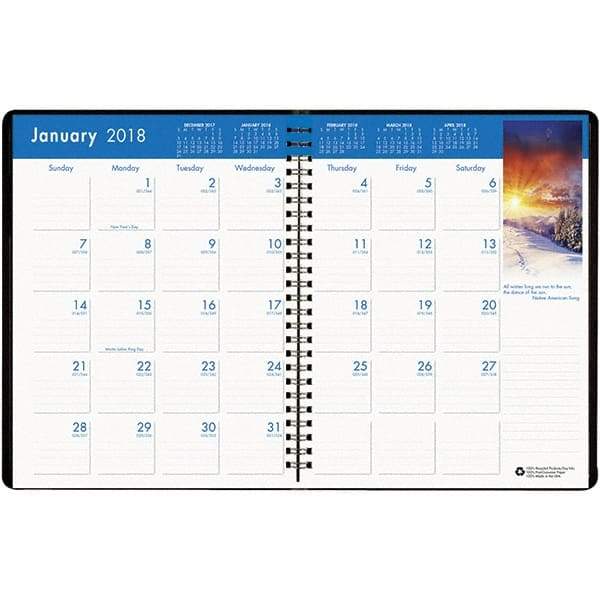 House of Doolittle - 24 Sheet, 8-1/2 x 11", Monthly Planner - Black - Americas Industrial Supply