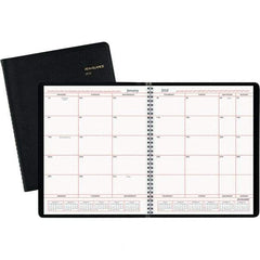 AT-A-GLANCE - 24 Sheet, 8 x 10", Monthly Planner - Black - Americas Industrial Supply