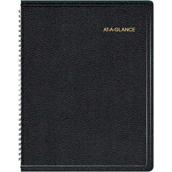 AT-A-GLANCE - 128 Sheet, 8-1/4 x 10-7/8", Weekly/Monthly Appointment Book - Black - Americas Industrial Supply