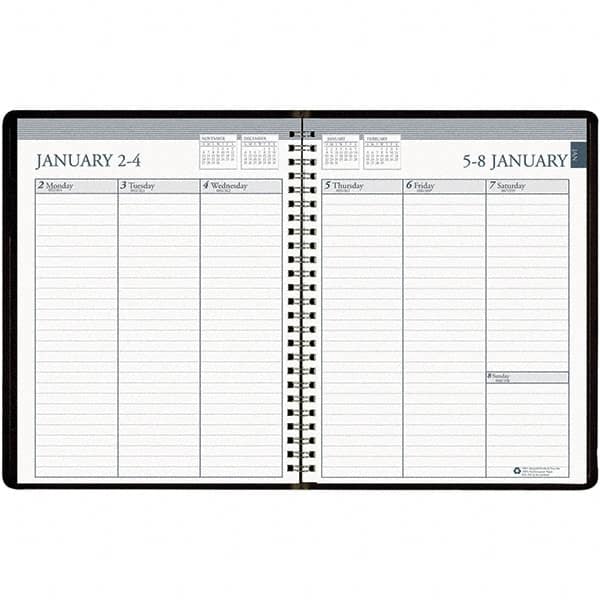 House of Doolittle - 104 Sheet, 6-7/8 x 8-3/4", Weekly Appointment Book - Black - Americas Industrial Supply