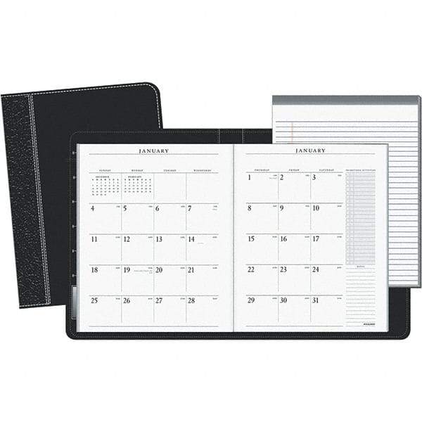 AT-A-GLANCE - 24 Sheet, 9 x 11", Monthly Padfolio - Black & White - Americas Industrial Supply