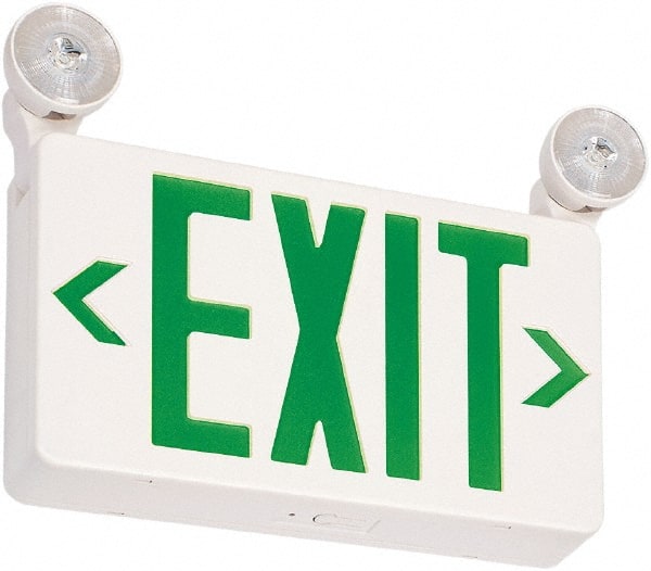 Philips - Combination Exit Signs Mounting Type: Ceiling Mount; Wall Mount Number of Faces: 1 - Americas Industrial Supply