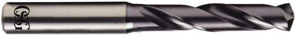 OSG - 12.3mm 140° Solid Carbide Jobber Drill - WD1 Finish, Right Hand Cut, Spiral Flute, Straight Shank, 124mm OAL - Americas Industrial Supply