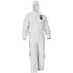 KleenGuard - Size XL SMS General Purpose Coveralls - Blue, Zipper Closure, Elastic Cuffs, Elastic Ankles, Serged Seams - Americas Industrial Supply