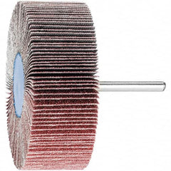 PFERD - 3" Diam x 1" Face Width, Aluminum Oxide Coated Mounted Flap Wheel - 1/4" Shank Mount, 80 Grit, 20,000 Max RPM - Americas Industrial Supply