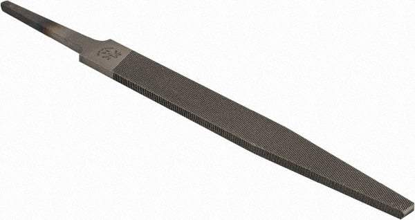 PFERD - 4" Long, Smooth Cut, Flat American-Pattern File - Single, Double Cut, 0.09" Overall Thickness, Tang - Americas Industrial Supply