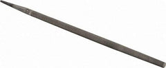 PFERD - 12" Long, Smooth Cut, Round American-Pattern File - Single Cut, 1/2" Overall Thickness, Tang - Americas Industrial Supply