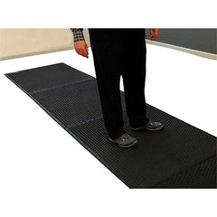 Barefoot - 3' Long x 4' Wide, Dry Environment, Anti-Fatigue Matting - Black, EPDM Rubber with EPDM Rubber Base - Americas Industrial Supply