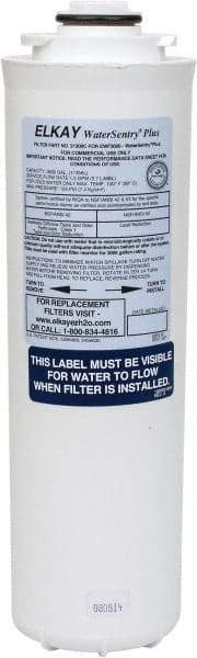 ELKAY - 3-1/4" OD, 0.5µ, Polypropylene Carbon Cartridge Filter - 12-1/2" Long, Reduces Lead, Chlorine, Tastes, Odors & Class I Particulates - Americas Industrial Supply