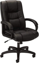 Basyx - 45-1/2" High Executive Chair - 28" Wide x 40" Deep, Vinyl Seat, Black - Americas Industrial Supply