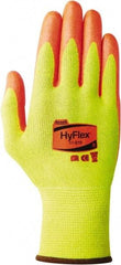 Ansell - Size L (9), ANSI Cut Lvl 4, Abrasion Lvl 0, Nitrile Coated Kevlar/Spectra/Stainless Steel Cut Resistant Gloves - 12" Long, Palm Coated, Knit Wrist, Yellow/Orange, Paired - Americas Industrial Supply