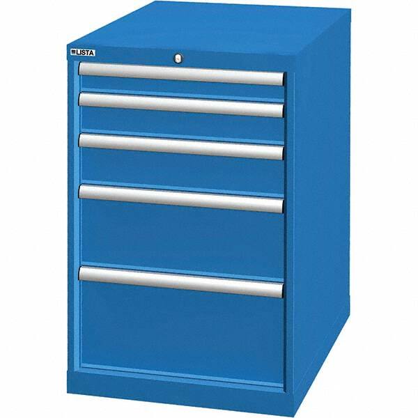 LISTA - 5 Drawer, 46 Compartment Bright Blue Steel Modular Storage Cabinet - Americas Industrial Supply