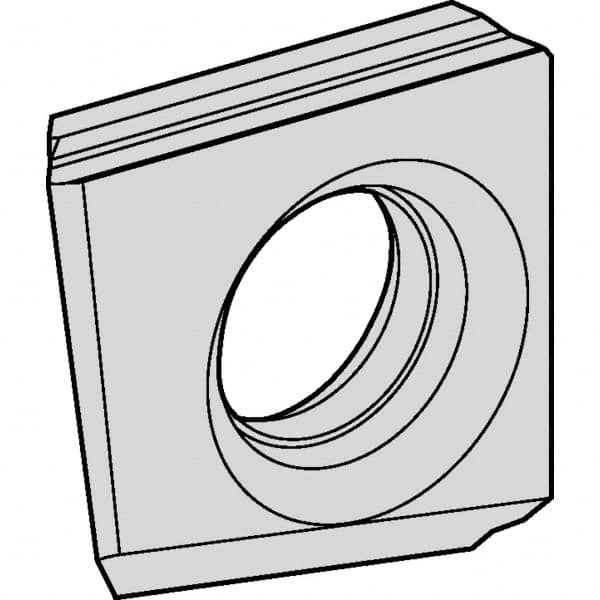 Kennametal - D2FIX150505 RN Grade KCP40 Carbide Turning Insert - TiN/MT/TiCN/Al2O3 Finish, 56° Irregular, 5mm Thick, 0.5mm Corner Radius - Americas Industrial Supply