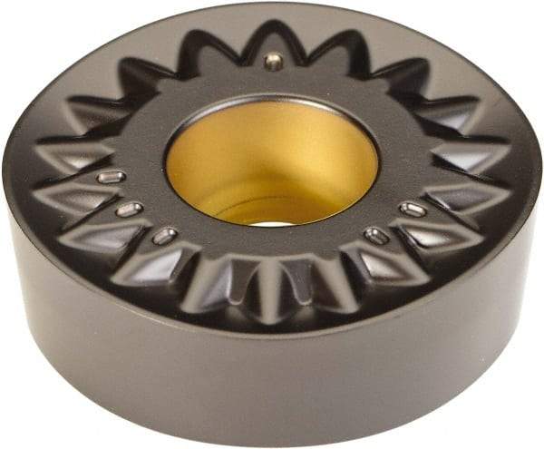 Kennametal - RCMX3209M0 RU Grade KCK20 Carbide Turning Insert - TiCN/Al2O3 Finish, Round, 32mm Inscr Circle, 3/8" Thick - Americas Industrial Supply
