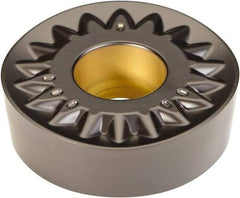 Kennametal - RCMX3209M0 RU Grade KCK20 Carbide Turning Insert - TiCN/Al2O3 Finish, Round, 32mm Inscr Circle, 3/8" Thick - Americas Industrial Supply