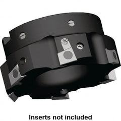 Kennametal - 6 Inserts, 80mm Cut Diam, 27mm Arbor Diam, 9.5mm Max Depth of Cut, Indexable Square-Shoulder Face Mill - 0/90° Lead Angle, 50mm High, BGHX 15L5... Insert Compatibility, Series Fix-Perfect - Americas Industrial Supply